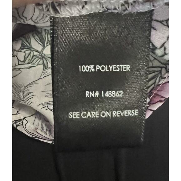 Torrid Womens Plus Size White Pink Floral Georgette Bow Tie Blouse, Size 1 (1X) - Picture 7 of 9